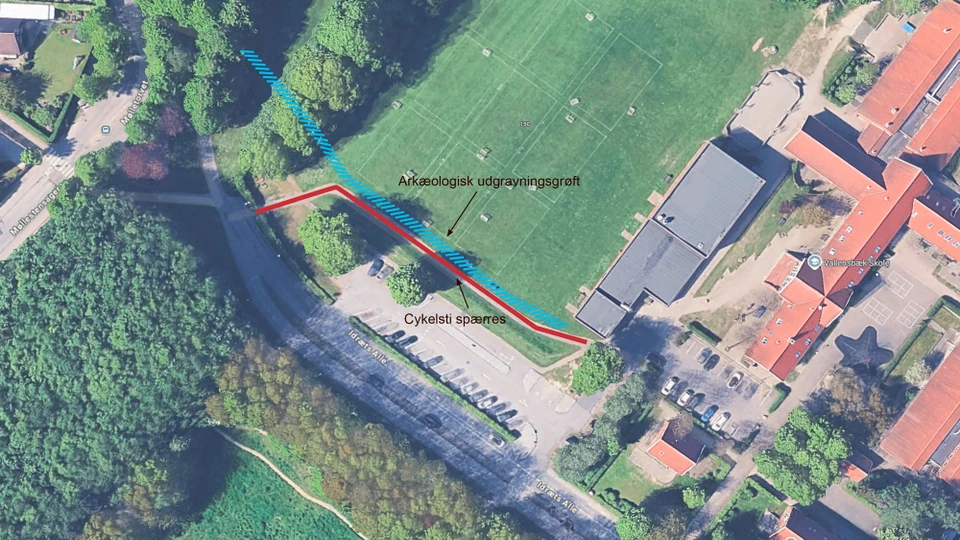 Kort over det relevante område.