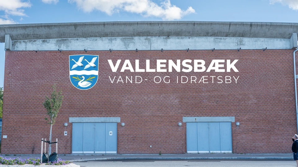 Skilt til Vallensbæk Vand- og Idrætsby